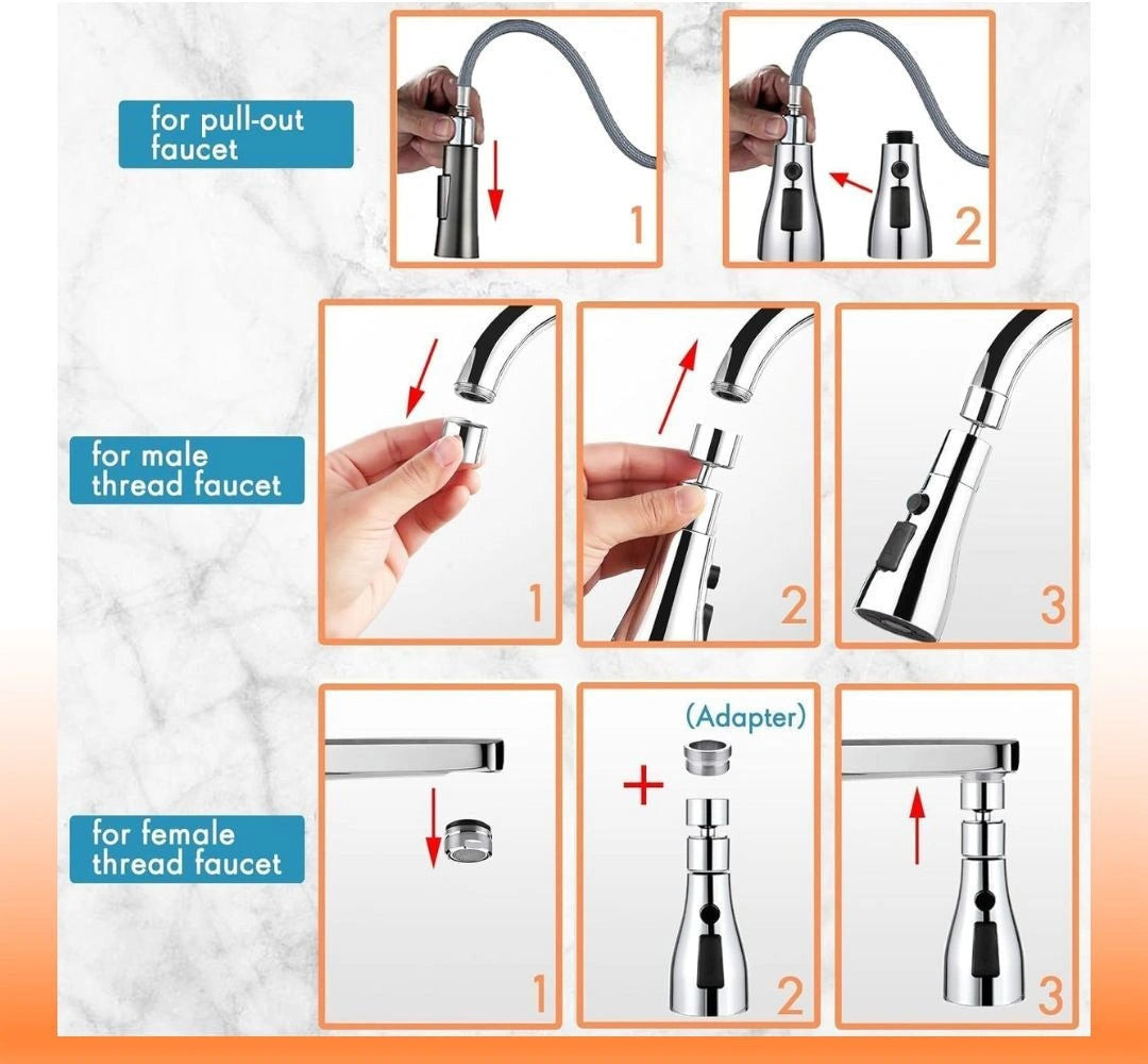 Flexible Tap Extender for Sink